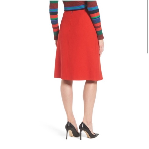 HUGO BOSS Vubali A-Line Skirt BT Red 10 - Picture 3 of 7